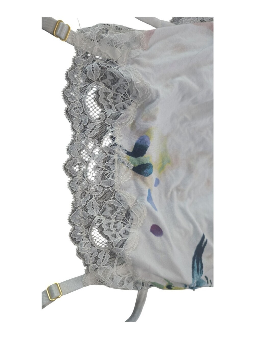 Soma White Branded Floral Feminine Festival Cozy Soft Cotton Y2K Cami XS - Picture 7 of 15